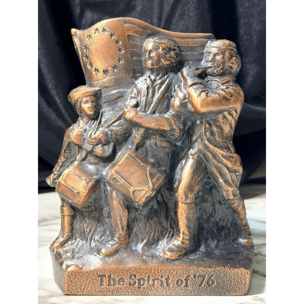 Vintage BANTHRICO‎ Copper Coin Bank "The Spirit of 76" ~ 6.5"T x 5"W (2744)